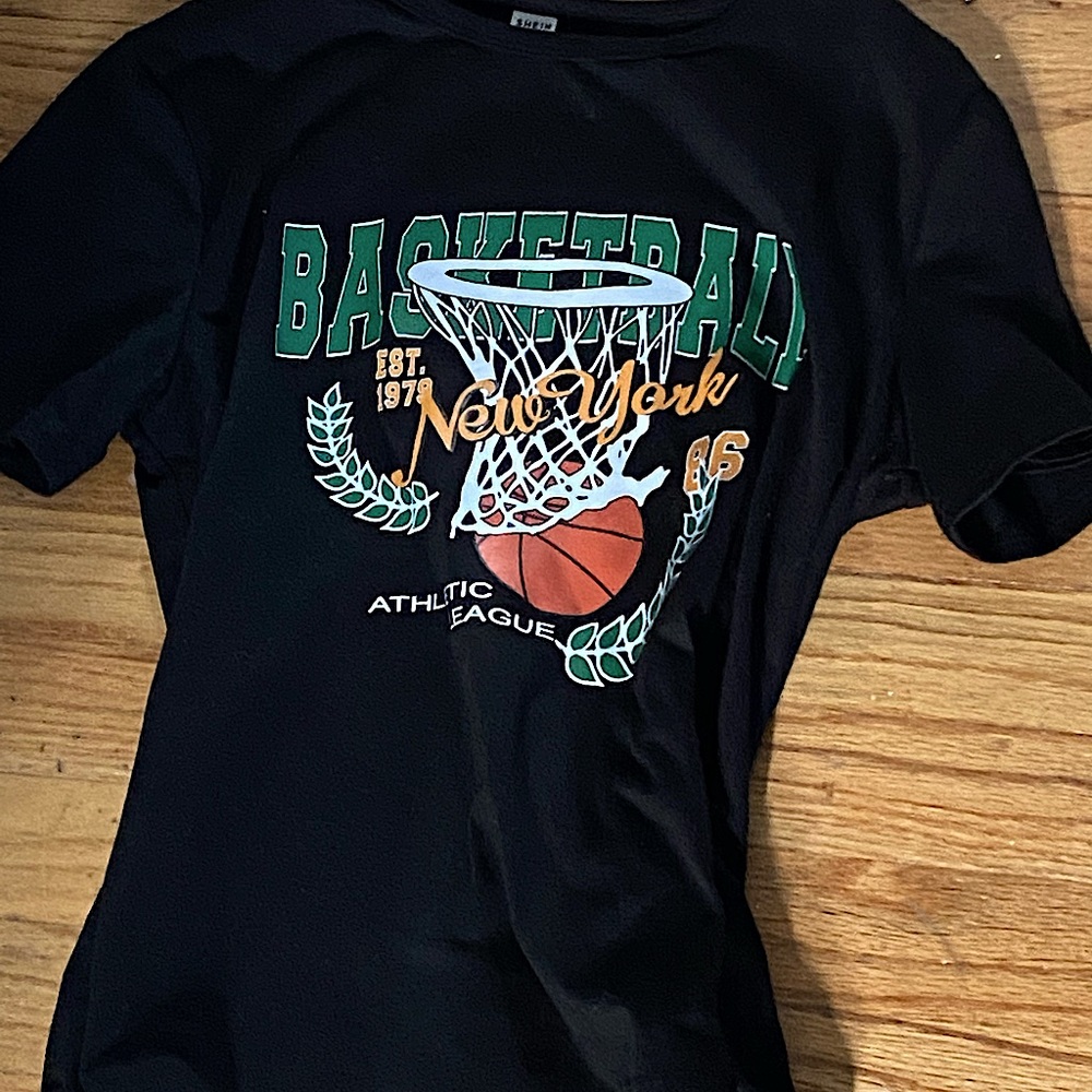 Black basketball shirt